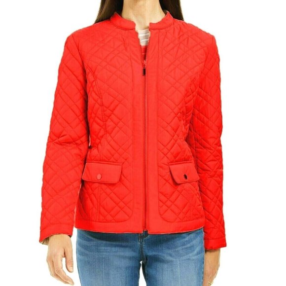 Charter Club | Jackets & Coats | Charter Club Red Quilted Jacket Puffer ...